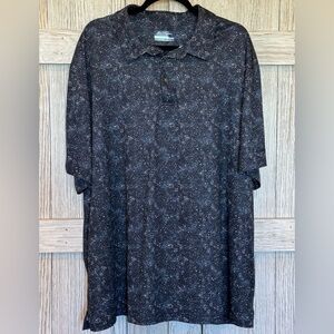 Ben Hogan Short Sleeve Golf Polo Shirt sz 2XL color black w/splatter pattern